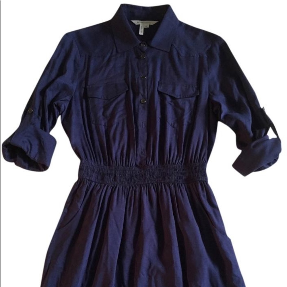 Bcbgeneration blue shirt dress size large